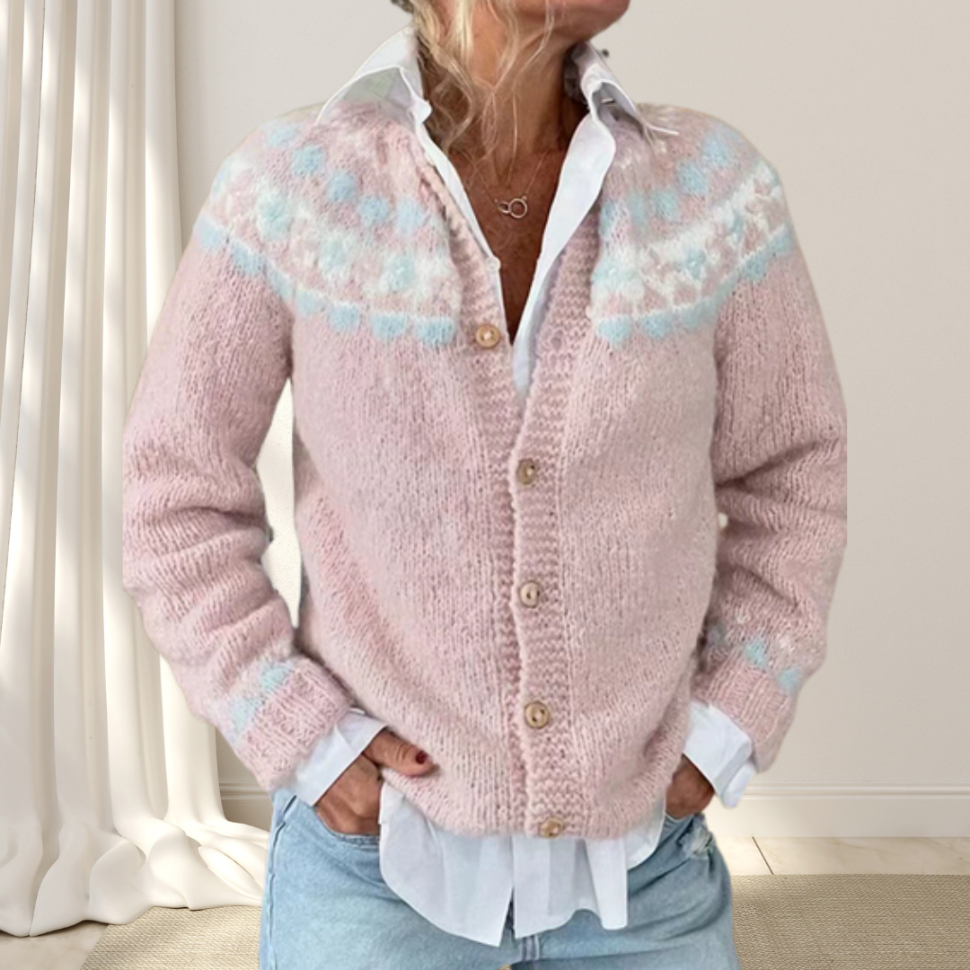 Rivora - Strikket, chic vest med mønster