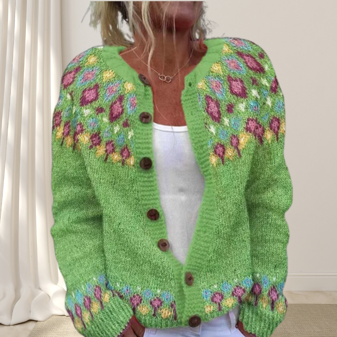 Rivora - Strikket, chic vest med mønster