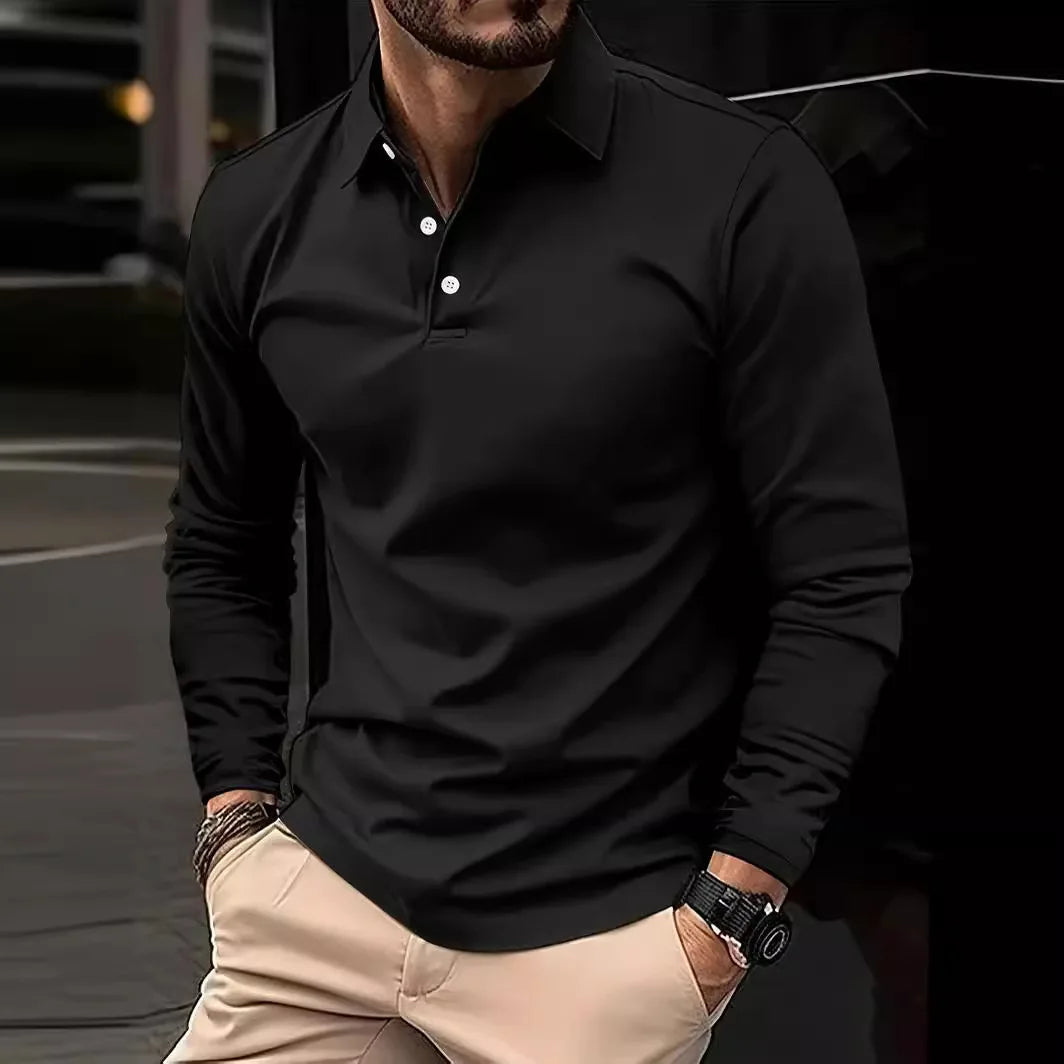 Teyno - Langærmet poloshirt