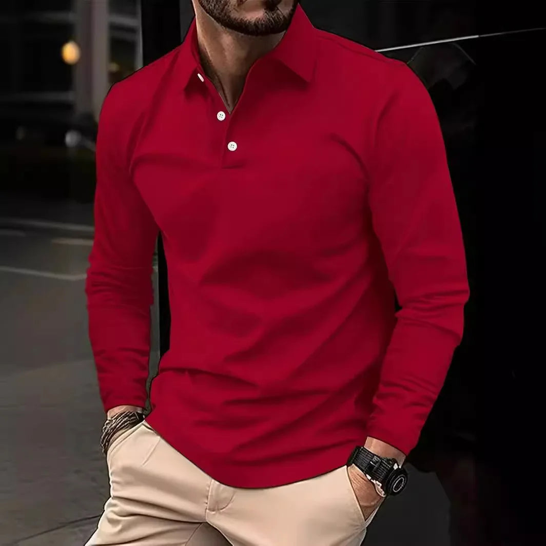 Teyno - Langærmet poloshirt