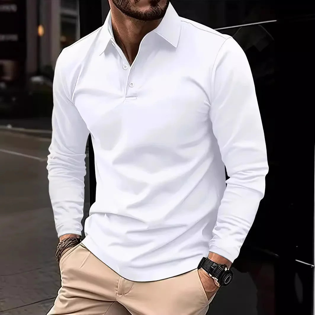 Teyno - Langærmet poloshirt