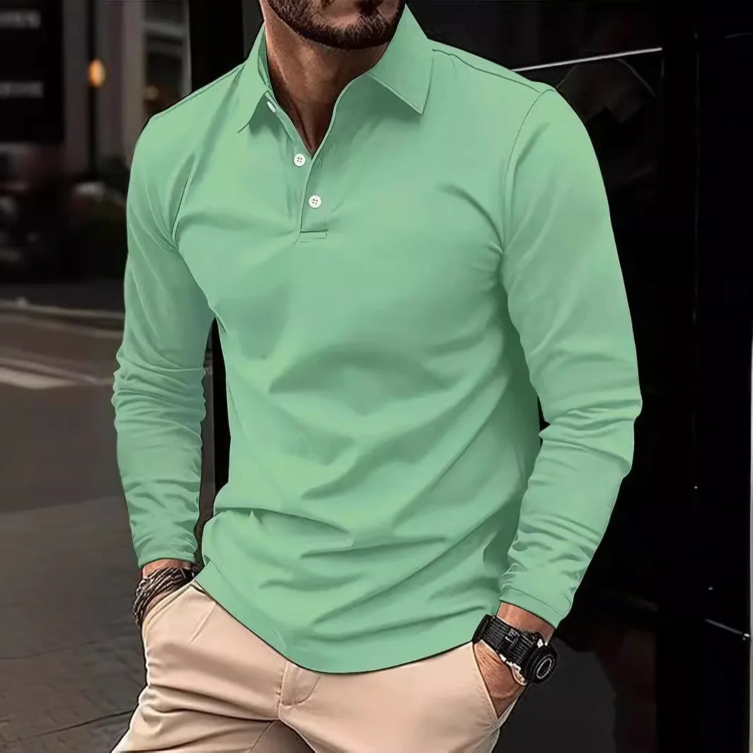 Teyno - Langærmet poloshirt