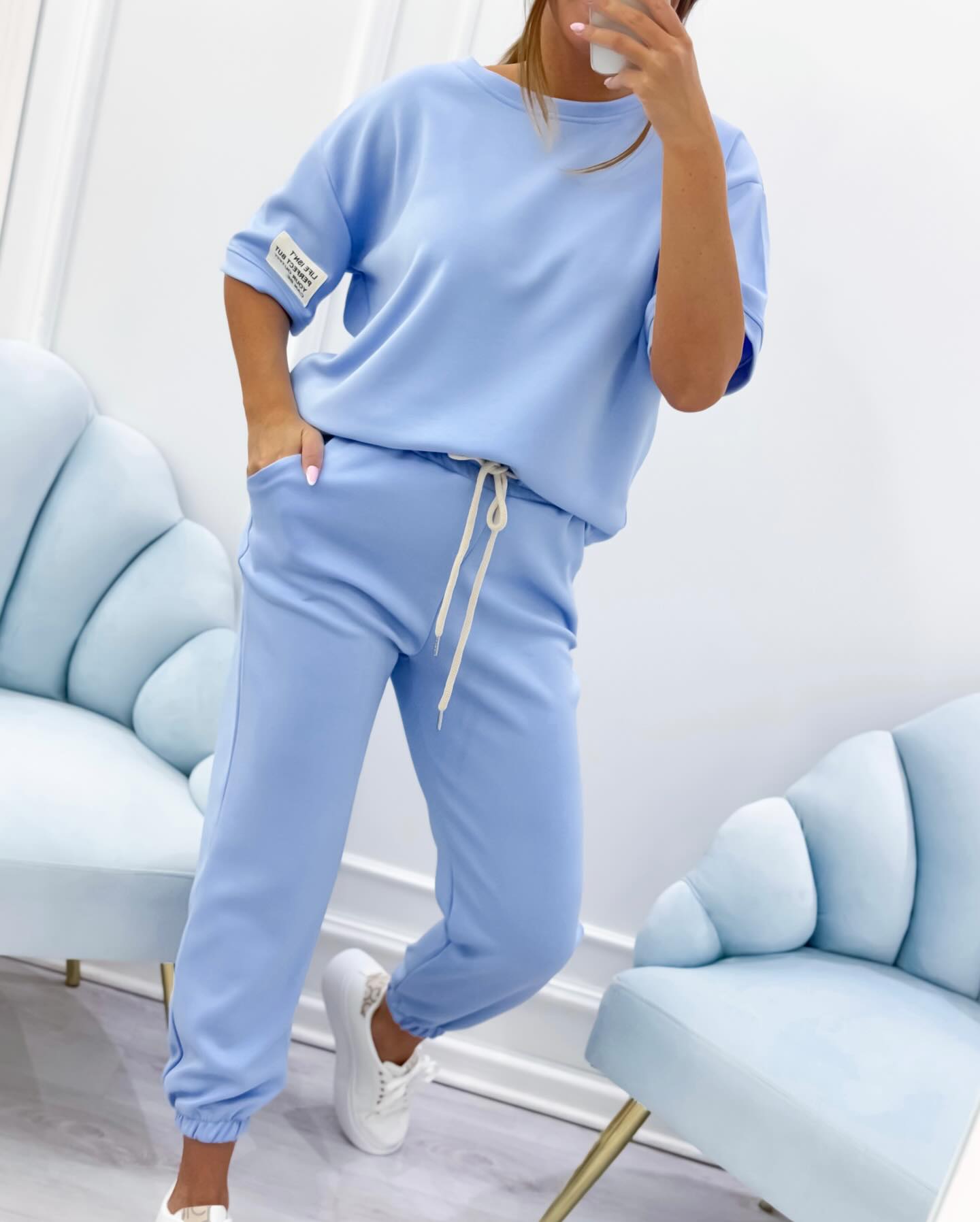 Marlo - Loungewear-sæt med korte ærmer